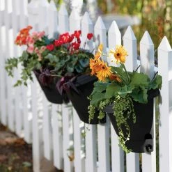 Bloem Hanging Garden Planter Kit Plastic in Black (3-Pack) 17 Bloem Hanging Garden Planter Kit Plastic in Black (3-Pack) -Litton Lane Sales Store black bloem hanging planters 482124 1001 31 1000