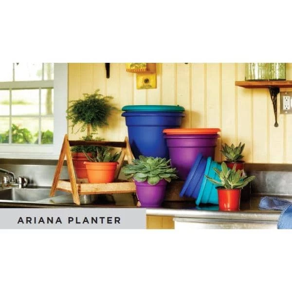 Bloem Ariana 17.75 in. Black Plastic Self-Watering Planter 8 Bloem Ariana 17.75 in. Black Plastic Self-Watering Planter - Image 6