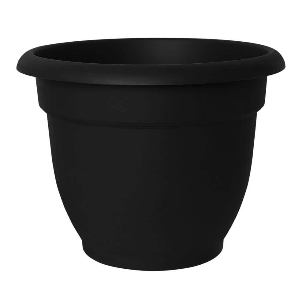 Bloem Ariana 17.75 in. Black Plastic Self-Watering Planter 3 Bloem Ariana 17.75 in. Black Plastic Self-Watering Planter