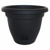 Bloem Lucca 6.75 in. Black Plastic Self-Watering Planter with Saucer 2 Bloem Lucca 6.75 in. Black Plastic Self-Watering Planter with Saucer -Litton Lane Sales Store black bloem plant pots lp0600 64 1000