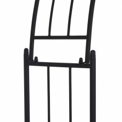 Litton Lane Black Metal Contemporary Garden Arbor 91 In. x 54 In. -Litton Lane Sales Store black litton lane arbors 040193 1f 1000