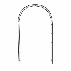 Litton Lane Black Metal Contemporary Garden Arbor 91 In. x 54 In.