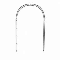 Litton Lane Black Metal Contemporary Garden Arbor 91 In. x 54 In. -Litton Lane Sales Store black litton lane arbors 040193 66 1000