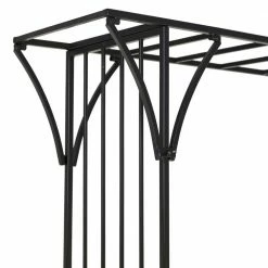 Litton Lane Black Metal Contemporary Garden Arbor 87 In. x 48 In. -Litton Lane Sales Store black litton lane arbors 041009 1f 1000