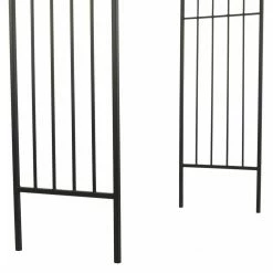 Litton Lane Black Metal Contemporary Garden Arbor 87 In. x 48 In. -Litton Lane Sales Store black litton lane arbors 041009 44 1000