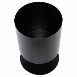 Litton Lane 10 In. x 14 In. Black Metal Modern Planter (Set of 3) -Litton Lane Sales Store black litton lane plant pots 040169 fa 1000