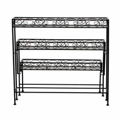 Litton Lane 30 in. x 28 in. Black Metal Industrial Specialty Indoor Plant Stand 14 Litton Lane 30 in. x 28 in. Black Metal Industrial Specialty Indoor Plant Stand -Litton Lane Sales Store black litton lane plant stands 040292 66 1000