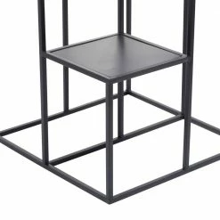 Litton Lane 40 in. Black Rectangle Metal Plantstand with 4-Tiers -Litton Lane Sales Store black litton lane plant stands 040986 fa 1000