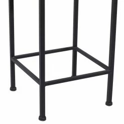 Litton Lane 28 in. Black Square Metal Jeweled Plantstand with 3-Tiers -Litton Lane Sales Store black litton lane plant stands 61531 a0 1000