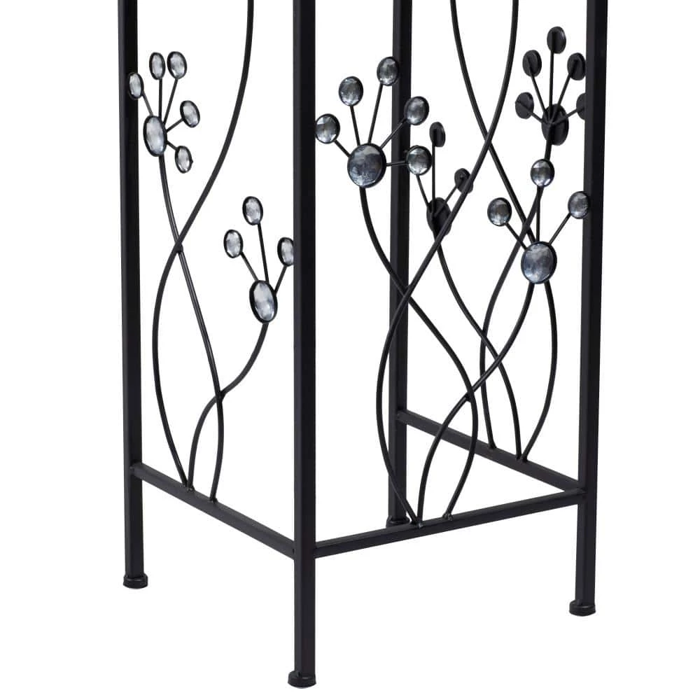 Litton Lane 28 in. x 11 in. Black Metal Traditional Plantstand (Set of 3) 7 Litton Lane 28 in. x 11 in. Black Metal Traditional Plantstand (Set of 3) - Image 5