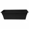 Bloem Dura Cotta 18 in. Black Plastic Window Box Planter with Tray -Litton Lane Sales Store bloem planter saucers dcbt18 00 64 1000
