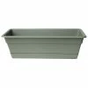 Bloem Dura Cotta 18 in. Living Green Plastic Window Box Planter with Tray 2 Bloem Dura Cotta 18 in. Living Green Plastic Window Box Planter with Tray -Litton Lane Sales Store bloem planter saucers dcbt18 42 64 1000