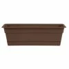 Bloem Dura Cotta 18 in. Chocolate Plastic Window Box Planter with Tray -Litton Lane Sales Store bloem planter saucers dcbt18 45 64 1000