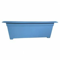 Bloem Dayton 27 in. Plastic Large Window Deck Box Planter, Blue 11 Bloem Dayton 27 in. Plastic Large Window Deck Box Planter, Blue -Litton Lane Sales Store blue bloem window boxes daydb2771 77 1000