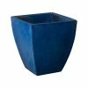 Emissary 17 in. H Square Blue Ceramic Planter 2 Emissary 17 in. H Square Blue Ceramic Planter -Litton Lane Sales Store blue emissary plant pots 0554bl 2 64 1000