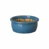 Emissary 14 in. Dia Blue Ceramic Shallow Planter with Lip -Litton Lane Sales Store blue emissary plant pots 09751bl 1 64 1000
