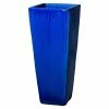 Emissary 35 in. Tall Blue Ceramic Square Planter -Litton Lane Sales Store blue emissary plant pots 12757bl 2 64 1000