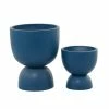 Litton Lane 15 in. x 12 in. Blue MGO Modern Planter ( Set of 2 ) -Litton Lane Sales Store blue litton lane plant pots 042660 64 1000