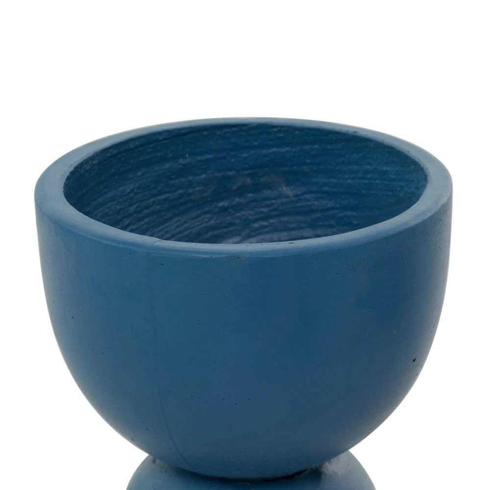 Litton Lane 15 in. x 12 in. Blue MGO Modern Planter ( Set of 2 ) 7 Litton Lane 15 in. x 12 in. Blue MGO Modern Planter ( Set of 2 ) - Image 5
