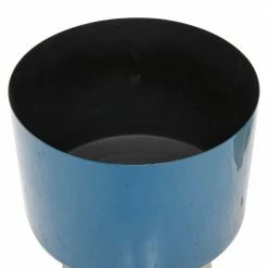 Litton Lane 10 In. x 9 In. Blue Metal Modern Planter (Set of 3) -Litton Lane Sales Store blue litton lane plant pots 70267 44 1000