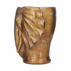 Litton Lane 10 in. x 14 in. Bronze Polystone Traditional Planter -Litton Lane Sales Store bronze litton lane plant pots 041138 c3 1000