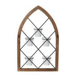 Litton Lane 32 in. x 20 in. Brown Metal Traditional Nature Wall Decor -Litton Lane Sales Store brown litton lane plant pots 041566 66 1000