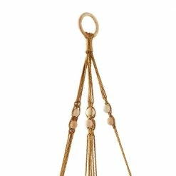 Litton Lane 47 in. x 10 in. Brown Fabric Bohemian Planter -Litton Lane Sales Store brown litton lane plant pots 042664 1d 1000