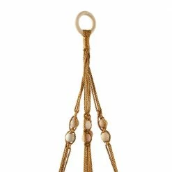 Litton Lane 29 in. x 8 in. Brown Fabric Bohemian Planter -Litton Lane Sales Store brown litton lane plant pots 042665 1d 1000