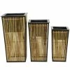 Litton Lane 14 in. W x 27 in. H Brown Wicker Planter (3-Pack) -Litton Lane Sales Store brown litton lane plant pots 042927 64 1000