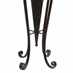 Litton Lane 30 in. x 10 in. Brown Metal Rustic Planter (Set of 2) -Litton Lane Sales Store brown litton lane plant pots 22766 44 1000