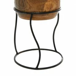 Litton Lane Brown Teak Wood Decorative Planters (Set of 3) -Litton Lane Sales Store brown litton lane plant pots 37939 44 1000