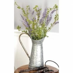 Litton Lane 12 in. H x 10 in. W Brown Metal Farmhouse Decorative Planter -Litton Lane Sales Store brown litton lane plant pots 38177 31 1000