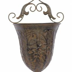 Litton Lane 22 in. x 16 in. Brown Metal Traditional Planter (Set of 2) 17 Litton Lane 22 in. x 16 in. Brown Metal Traditional Planter (Set of 2) -Litton Lane Sales Store brown litton lane plant pots 69133 1f 1000