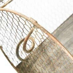 Litton Lane 9 in. x 16 in. Brown Metal Farmhouse Planter (Set of 2) -Litton Lane Sales Store brown litton lane plant pots 93016 1f 1000