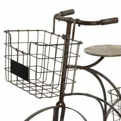 Litton Lane 33 in. H x 41 in. W Brown Specialty Metal Indoor Plant Stand -Litton Lane Sales Store brown litton lane plant stands 041209 c3 1000