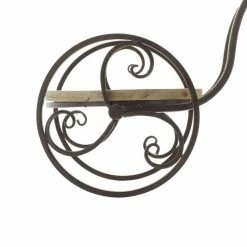 Litton Lane 19 in. Brown Round Metal Bicycle Plantstand with 2-Tiers -Litton Lane Sales Store brown litton lane plant stands 66555 a0 1000