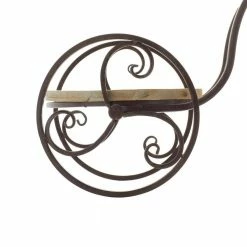 Litton Lane 19 in. Brown Round Metal Bicycle Plantstand with 2-Tiers -Litton Lane Sales Store brown litton lane plant stands 66555 fa 1000