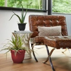 Bloem Ariana 11 in. Burnt Red Plastic Self-Watering Planter -Litton Lane Sales Store burnt red bloem plant pots ap1013 40 1000