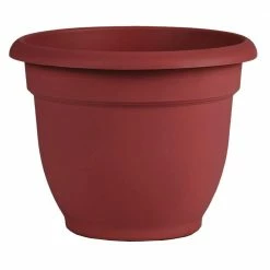 Bloem Ariana 11 in. Burnt Red Plastic Self-Watering Planter
