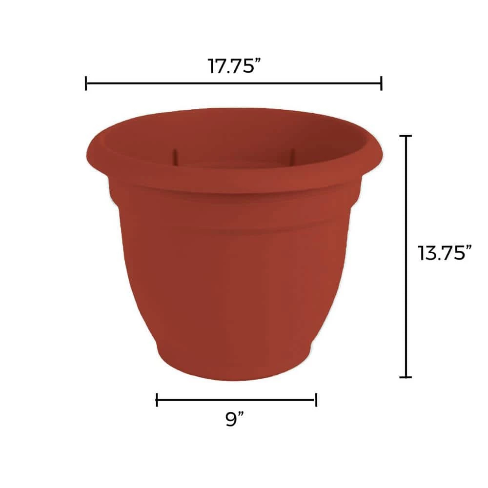 Bloem Ariana 17.75 in. Burnt Red Plastic Self-Watering Planter 6 Bloem Ariana 17.75 in. Burnt Red Plastic Self-Watering Planter - Image 4