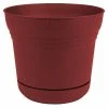 Bloem Saturn 14 in. Burnt Red Plastic Planter with Saucer 1 Bloem Saturn 14 in. Burnt Red Plastic Planter with Saucer -Litton Lane Sales Store burnt red bloem plant pots sp1413 64 1000
