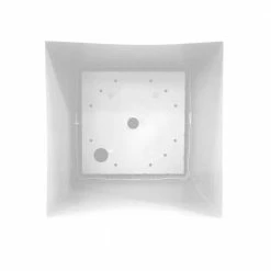 Bloem Finley Tall Tapered Square Resin Planter 20 in. Casper White -Litton Lane Sales Store casper white bloem plant pots fps2009 6 1d 1000