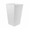 Bloem Finley Tall Tapered Square Resin Planter 20 in. Casper White -Litton Lane Sales Store casper white bloem plant pots fps2009 6 64 1000