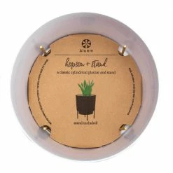 Bloem Hopson Medium 10 in. Casper White Plastic Planter with Metal Gold Stand 20 Bloem Hopson Medium 10 in. Casper White Plastic Planter with Metal Gold Stand -Litton Lane Sales Store casper white bloem plant pots hop1009 m 66 1000