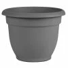 Bloem Ariana 17.75 in. Charcoal Grey Plastic Self-Watering Planter -Litton Lane Sales Store charcoal bloem plant pots ap16908 64 1000