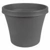 Bloem Terra 20 in. Charcoal Plastic Planter -Litton Lane Sales Store charcoal bloem plant pots tr20908 64 1000