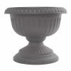 Bloem Grecian 12 in. Charcoal Plastic Urn Planter -Litton Lane Sales Store charcoal bloem urn planters gu12 908 64 1000