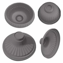 Bloem Grecian 12 in. Charcoal Plastic Urn Planter -Litton Lane Sales Store charcoal bloem urn planters gu12 908 a0 1000