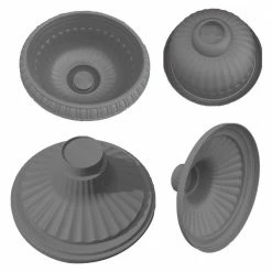 Bloem Grecian 18 in. Charcoal Plastic Urn Planter -Litton Lane Sales Store charcoal bloem urn planters gu18 908 44 1000