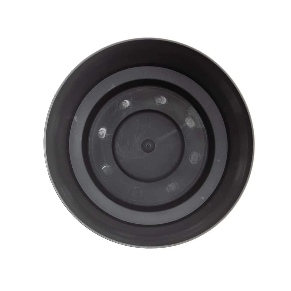 Bloem Hopson Small 6 in. Charcoal Gray Plastic Planter with Metal Black Stand 8 Bloem Hopson Small 6 in. Charcoal Gray Plastic Planter with Metal Black Stand - Image 6